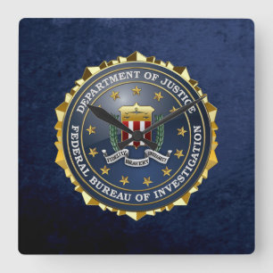 [200] FBI Special Edition Square Wall Clock