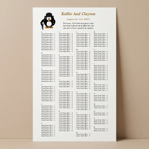 200 Funny Penguin Greeter Wedding Seating Chart
