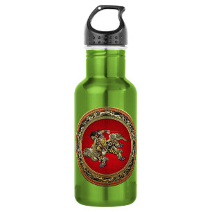 [200] Hokusai - Shoki Riding Shishi Lion 532 Ml Water Bottle