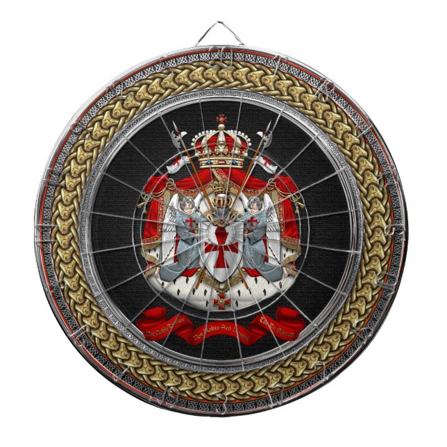 [200] Knights Templar Coat of Arms Dartboard (Front)