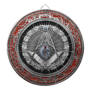[200] Master Mason - Silver Square & Compasses Dartboard