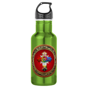 [200] Rosy Cross (Rose Croix) on Red & Gold 532 Ml Water Bottle