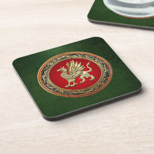 [200] Sacred Gold Griffin Coaster