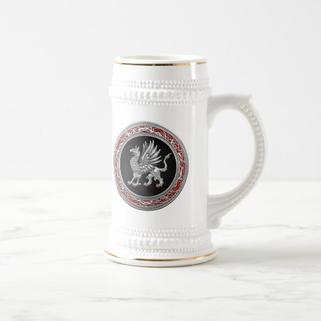 [200] Sacred Silver Griffin Beer Stein (Right)
