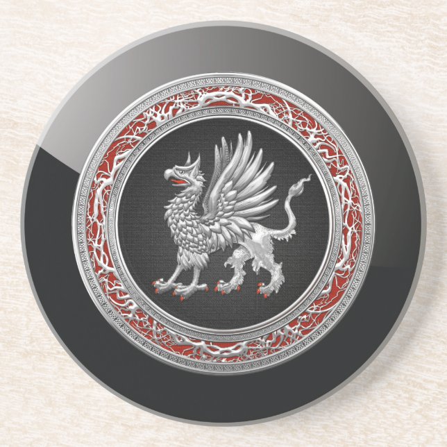 [200] Sacred Silver Griffin Coaster (Front)