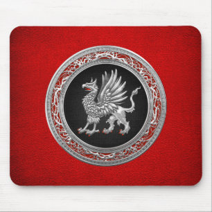 [200] Sacred Silver Griffin Mouse Pad