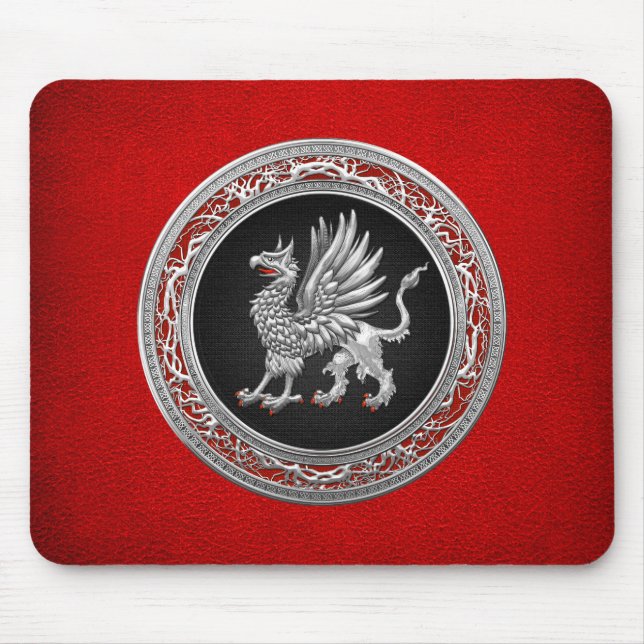 [200] Sacred Silver Griffin Mouse Pad (Front)