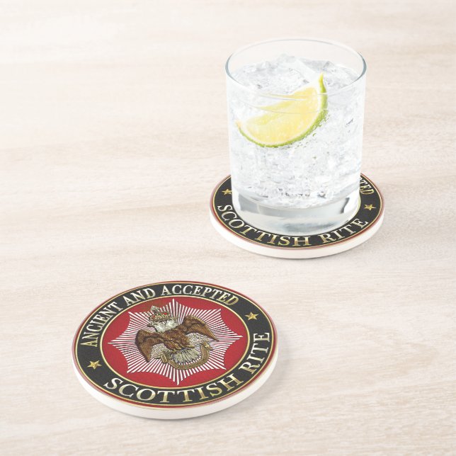 [200] Scottish Rite Double-headed Eagle Coaster (Side)
