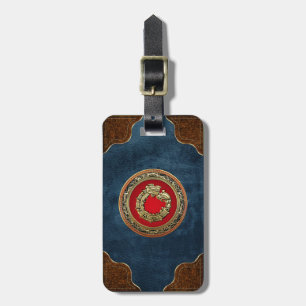 [200] Serpent God Quetzalcoatl [Gold] Luggage Tag