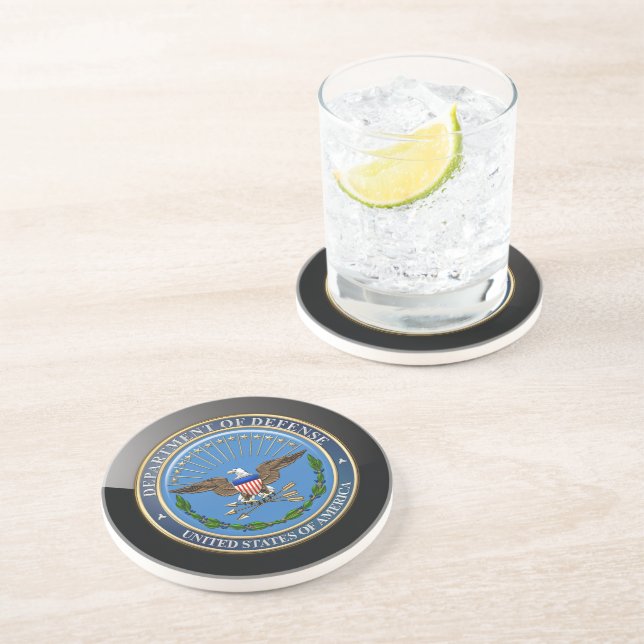 [200] U.S. Department of Defence (DOD) Emblem [3D] Coaster (Side)