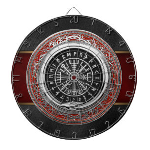 [200] Vegvisir - Viking Silver Magic Runic Compass Dartboard