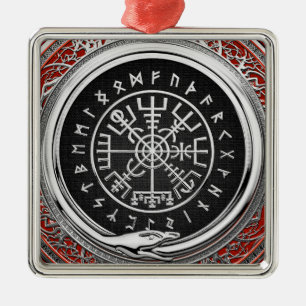 [200] Vegvisir - Viking Silver Magic Runic Compass Metal Tree Decoration