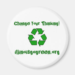 200px-Recycle001.svg, Change Your Thinking!, il... Magnet