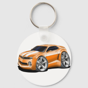 2010-11 Camaro Orange-White Car Key Ring