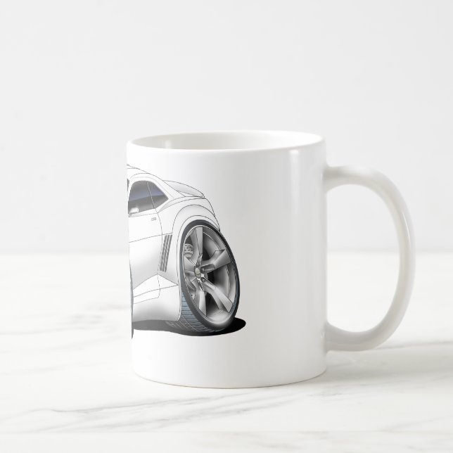 2010-11 Camaro White Car Coffee Mug (Right)
