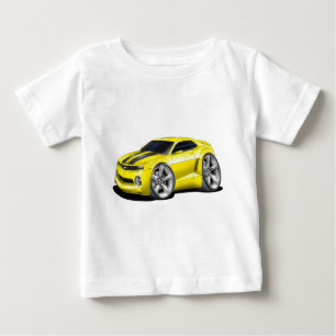 2010-11 Camaro Yellow-Black Car Baby T-Shirt