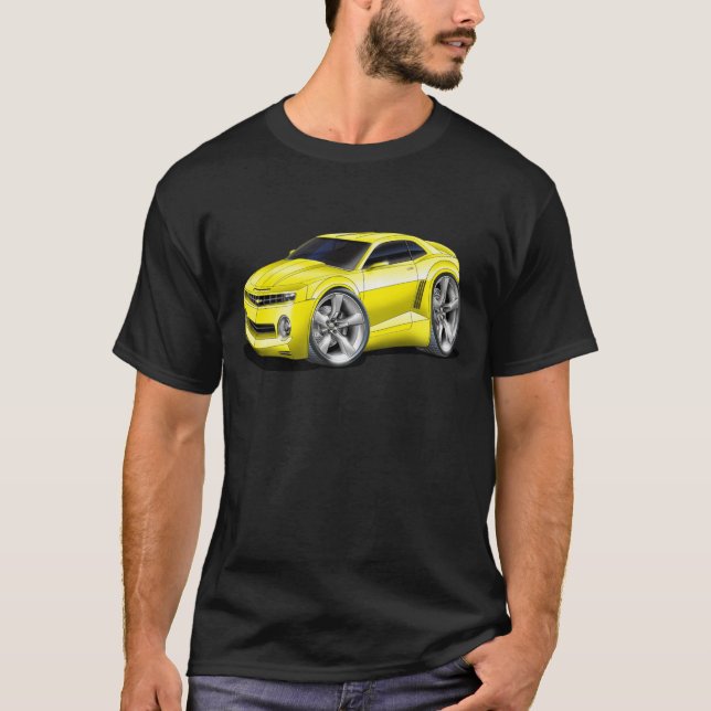 2010-11 Camaro Yellow car T-Shirt (Front)
