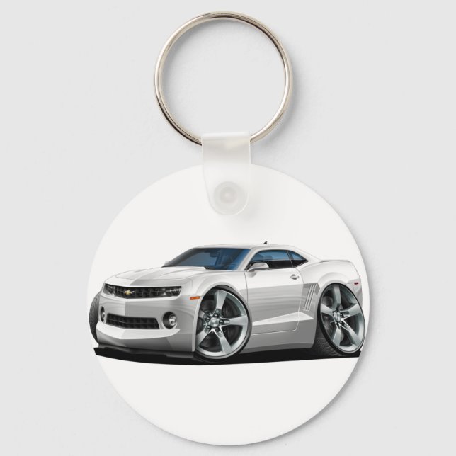2010-12 Camaro White Car Key Ring (Front)
