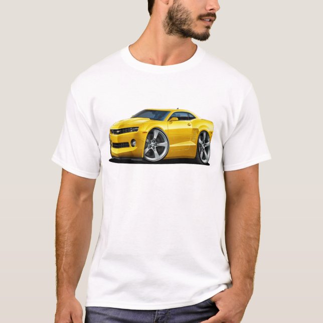 2010-12 Camaro Yellow Car T-Shirt (Front)