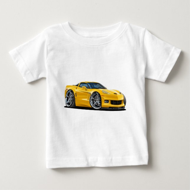 2010-12 Corvette Yellow Car Baby T-Shirt (Front)