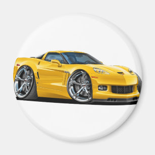2010-12 Corvette Yellow Car Magnet