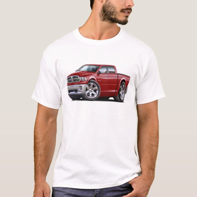 2010-12 Ram Dual Maroon Truck T-Shirt (Front)