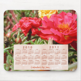 2010-2011 Floral Calendar Mouse Pad