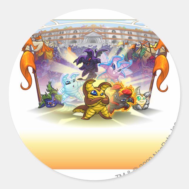 2010 Altador Cup Classic Round Sticker (Front)