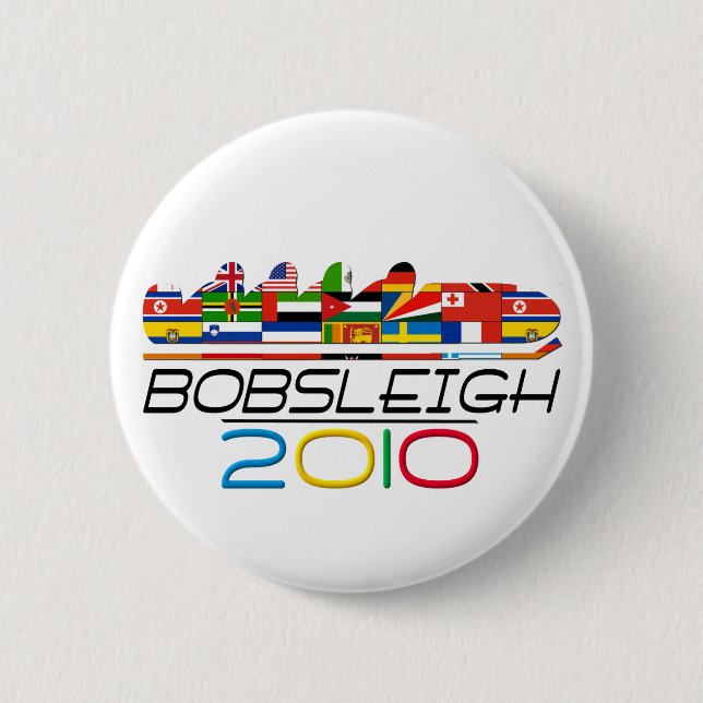 2010: Bobsleigh 6 Cm Round Badge (Front)