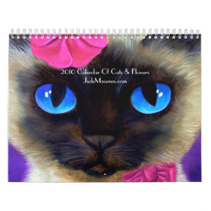2010 Calendar Of Cats & Flowers Paintings