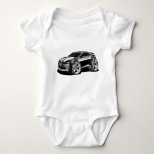 2010 Camaro Black-White Car Baby Bodysuit