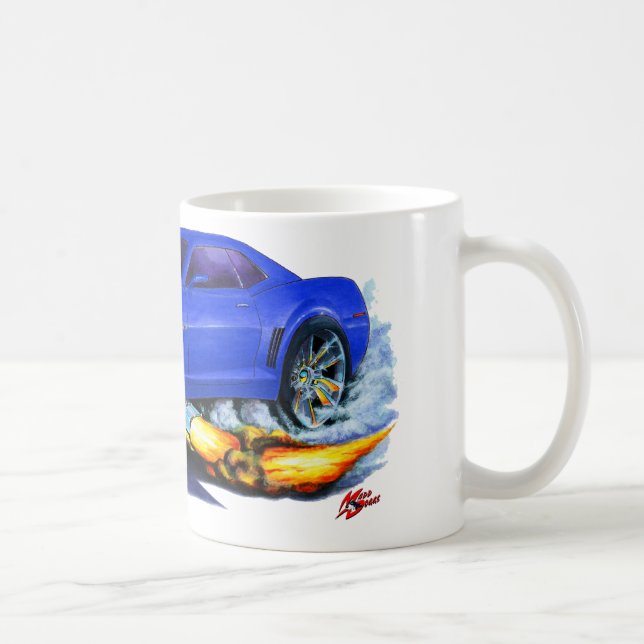 2010 Camaro Blue-White Car Coffee Mug (Right)