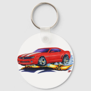 2010 Camaro Red-White Car Key Ring