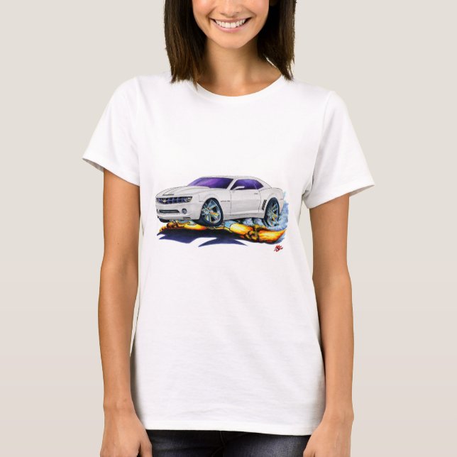 2010 Camaro White Car T-Shirt (Front)