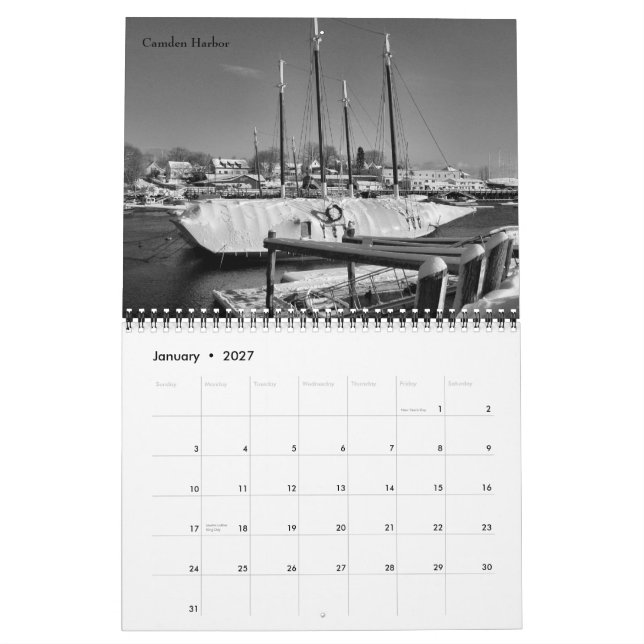 2010 Downeast Images Calendar in Black & White (Jan 2027)