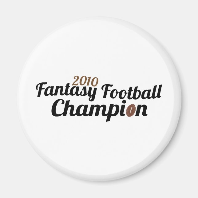 2010 fantasy football champion magnet (Front)