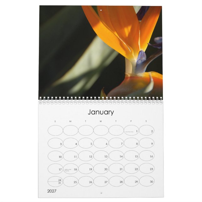 2010 Floral Calendar (Jan 2027)