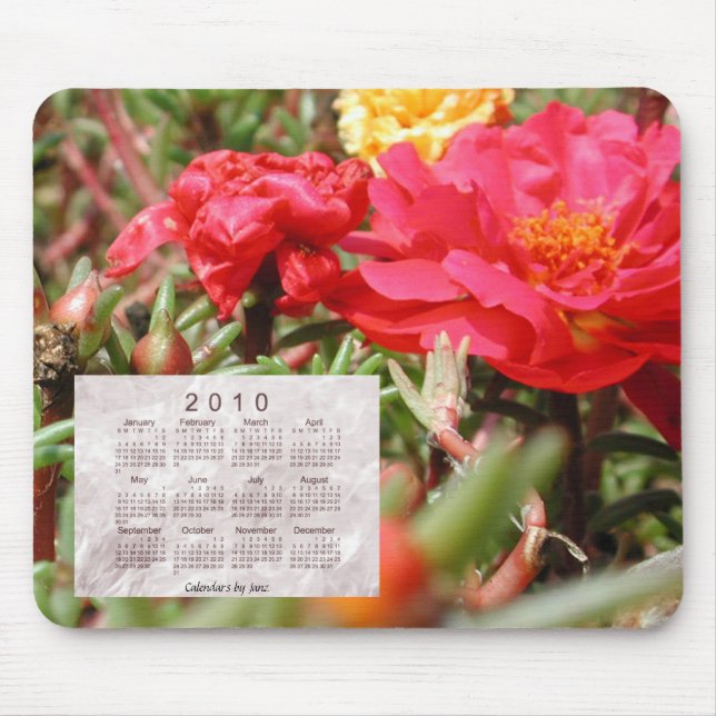 2010 Floral Calendar Mouse Pad (Front)