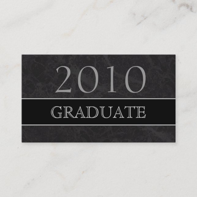2010 Graduate Profile Name Card - Black Marble (Front)