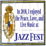 2010 Jazz Fest Tile Mural Standing Photo Sculpture<br><div class="desc">2010 Jazz Fest Tile Mural</div>