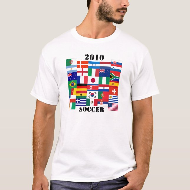 2010 Soccer Teams Flags T-Shirt (Front)
