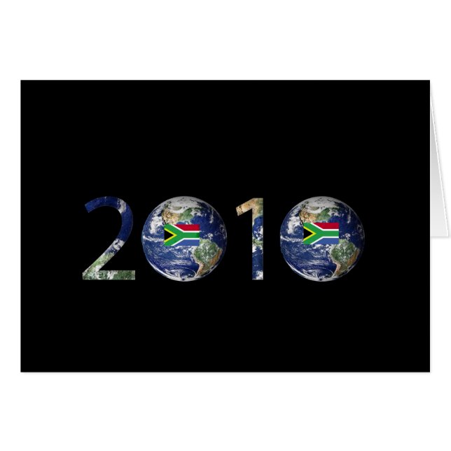 2010 soccer world cup greeting card (Front Horizontal)