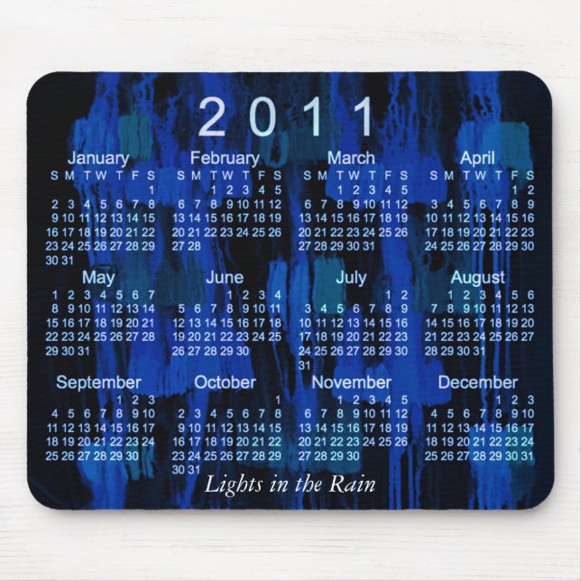 2011 Abstract Calendar Mouse Pad (Front)