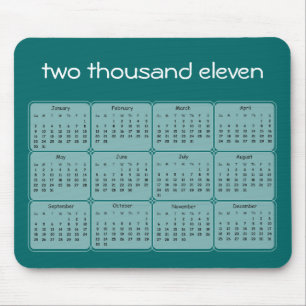 2011 Basic Calendar Mousepad