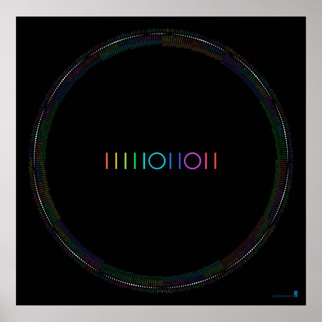 2011 Binary Calendar (black) Poster (Front)