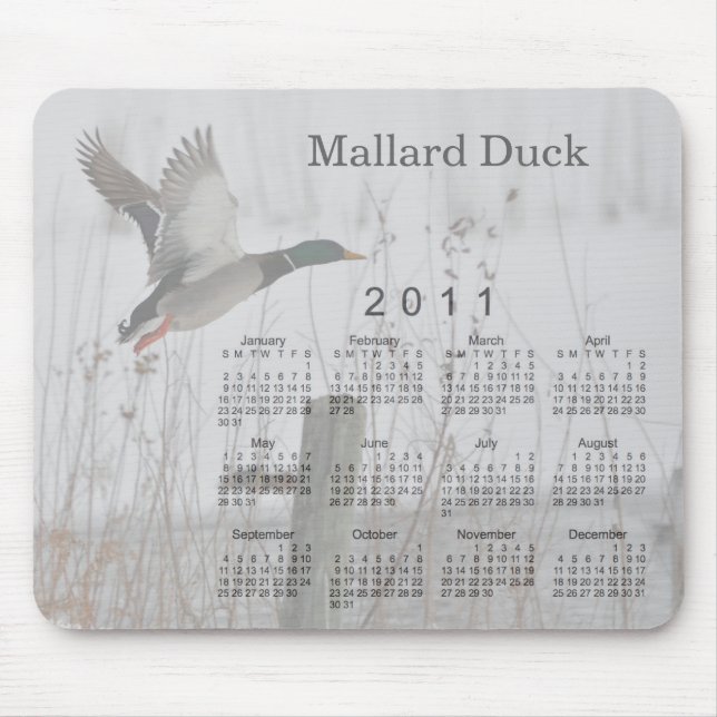 2011 Bird Calendar Mouse Pad (Front)