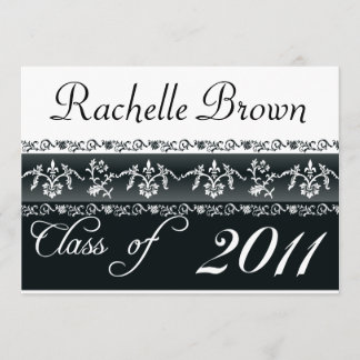 2011 Black and White Graduation Card