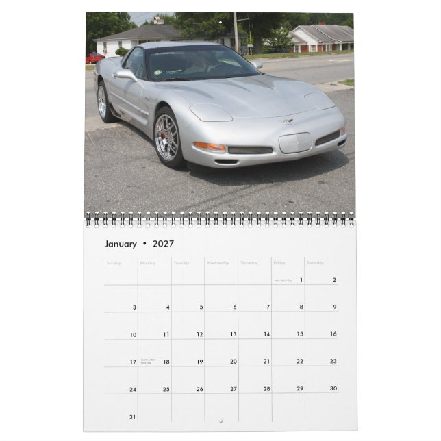2011 Calendar of Corvettes (Jan 2027)