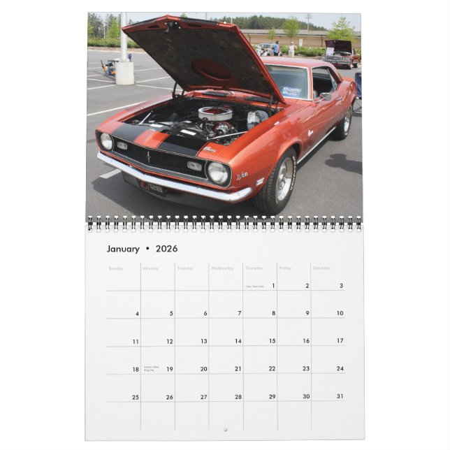 2011 Camaro Calendar (Jan 2026)