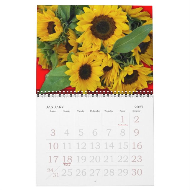 2011 Flowers Calendar, Calendar (Jan 2027)